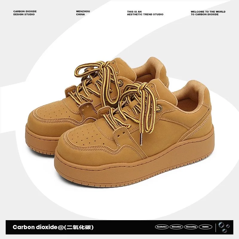 Couple Retro Campus Bread Skate Sneakers Unisex New Model, Thick Non-slip Durable Soft Sole All-match Daily Casual Sports Shoes