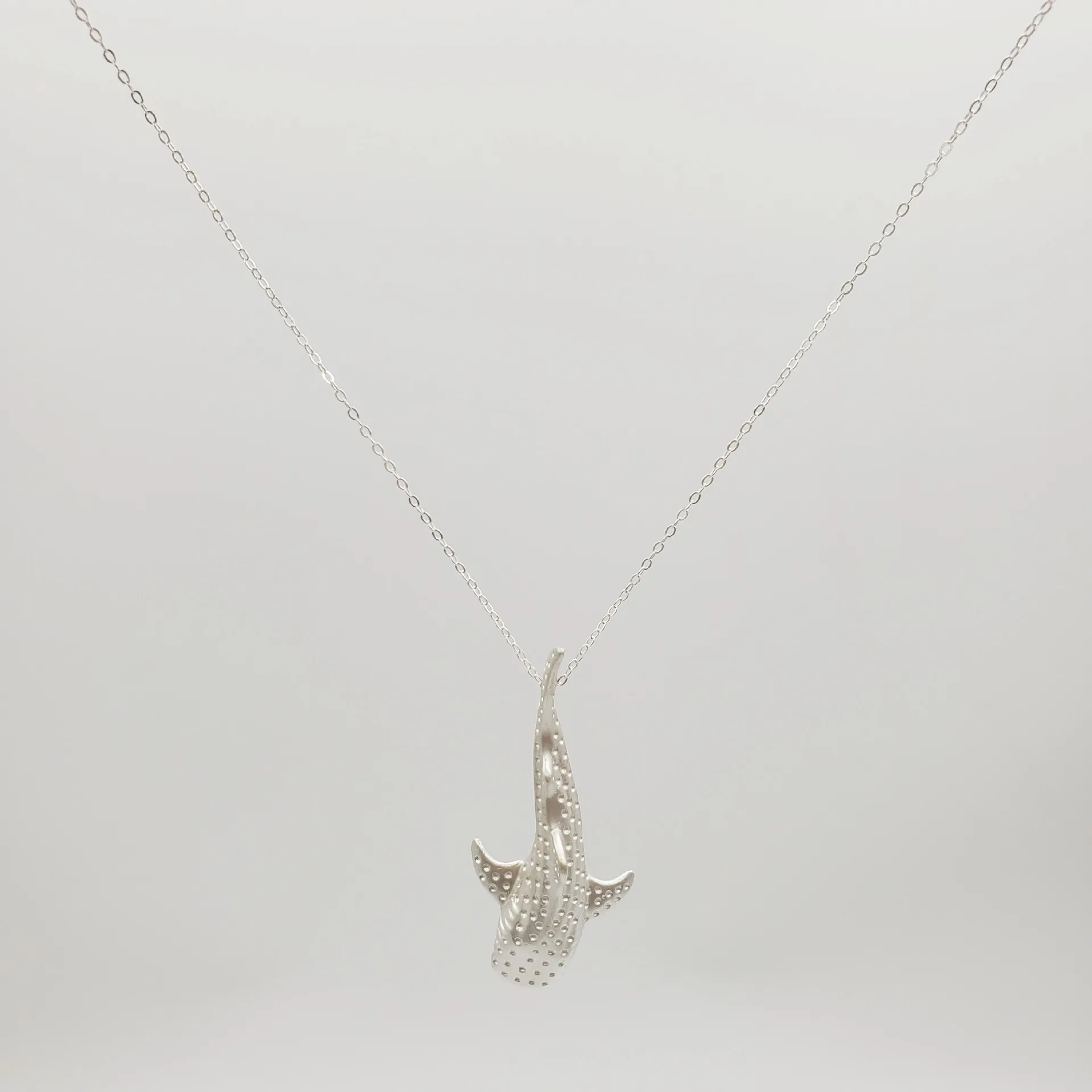 Original Design silver 925 Unique geometric shape necklace Devil-Fish Brushed concave dot Matte Glossy collar chain jewelry