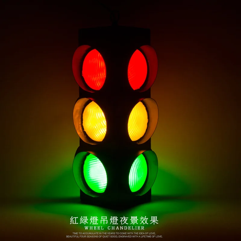 

Industrial Style Restaurant and Cafe Bar Counter Creative Decorative Personality Retro Children's Room Light Traffic Light