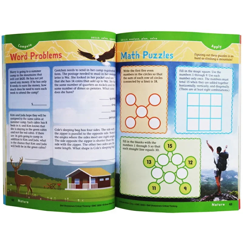 Evan-Moor Skill Sharpeners Critical Thinking, Grade 5 Workbook,aged 9 10 11 12, English book 9781629383538