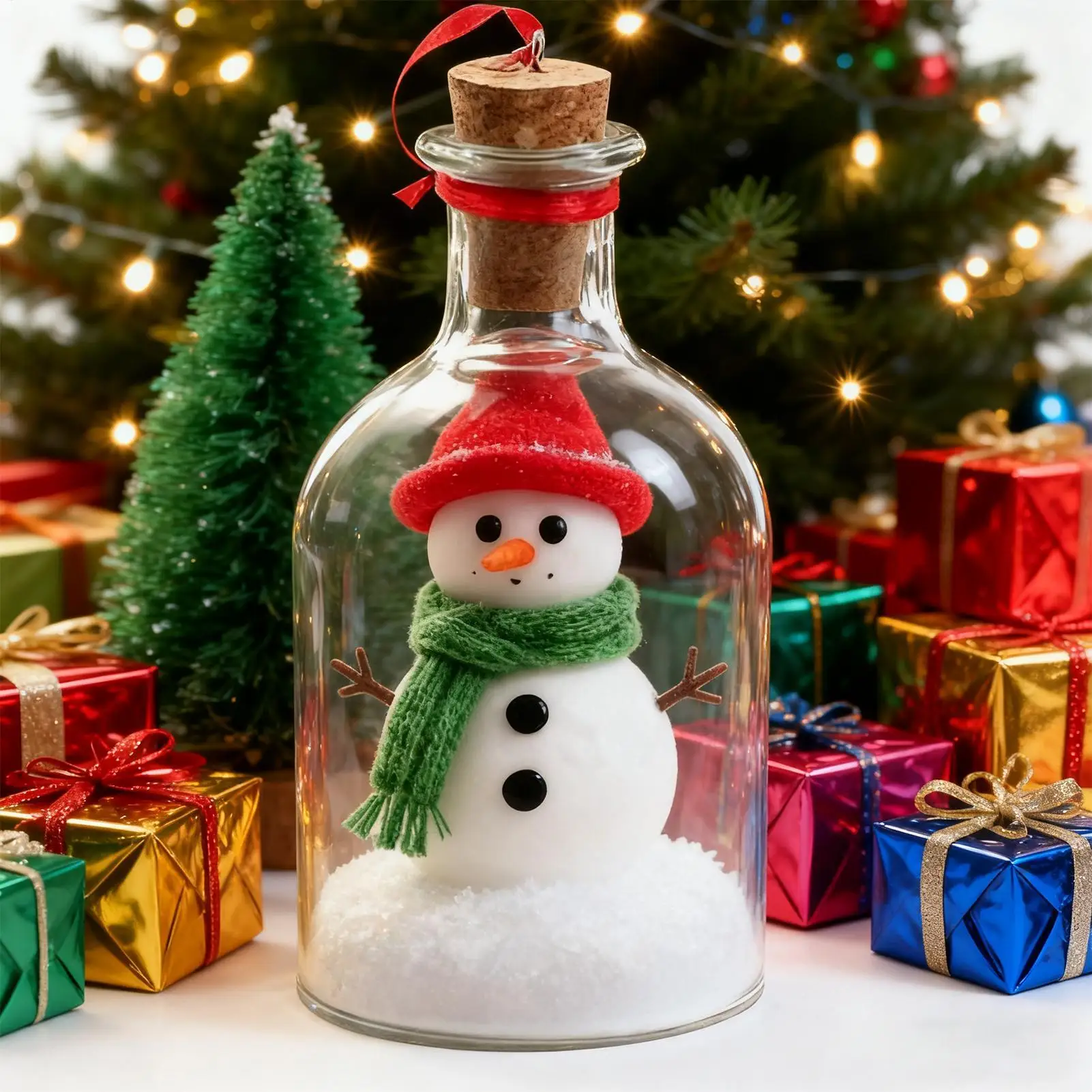 زينة عيد الميلاد القابلة للتسجيل، ديكور موسمي للعطلات، رسالة صوتية، ديكور زجاجة للآباء والأزواج، ديكورات العائلات