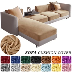 Luxury Velvet Sofa Covers Super Soft Sofa Seat Cushion Covers Solid Living Room Stretch Sofa Couch Case Home Decor Washable Pets