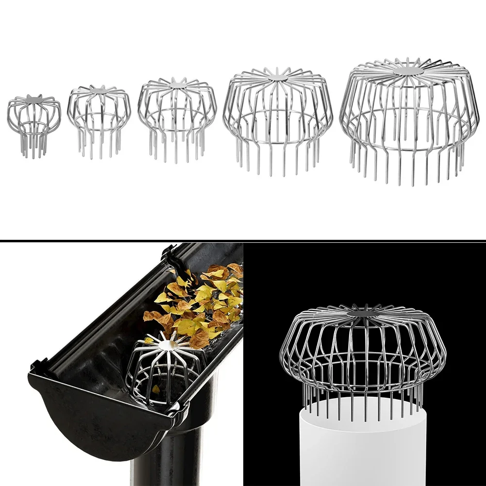 Gutter Components Drain Filter Pipe Protectors 50/75/110/160/200mm For Roof Balcony Sewer Home Hardware Outdoor Drain Pipe Parts