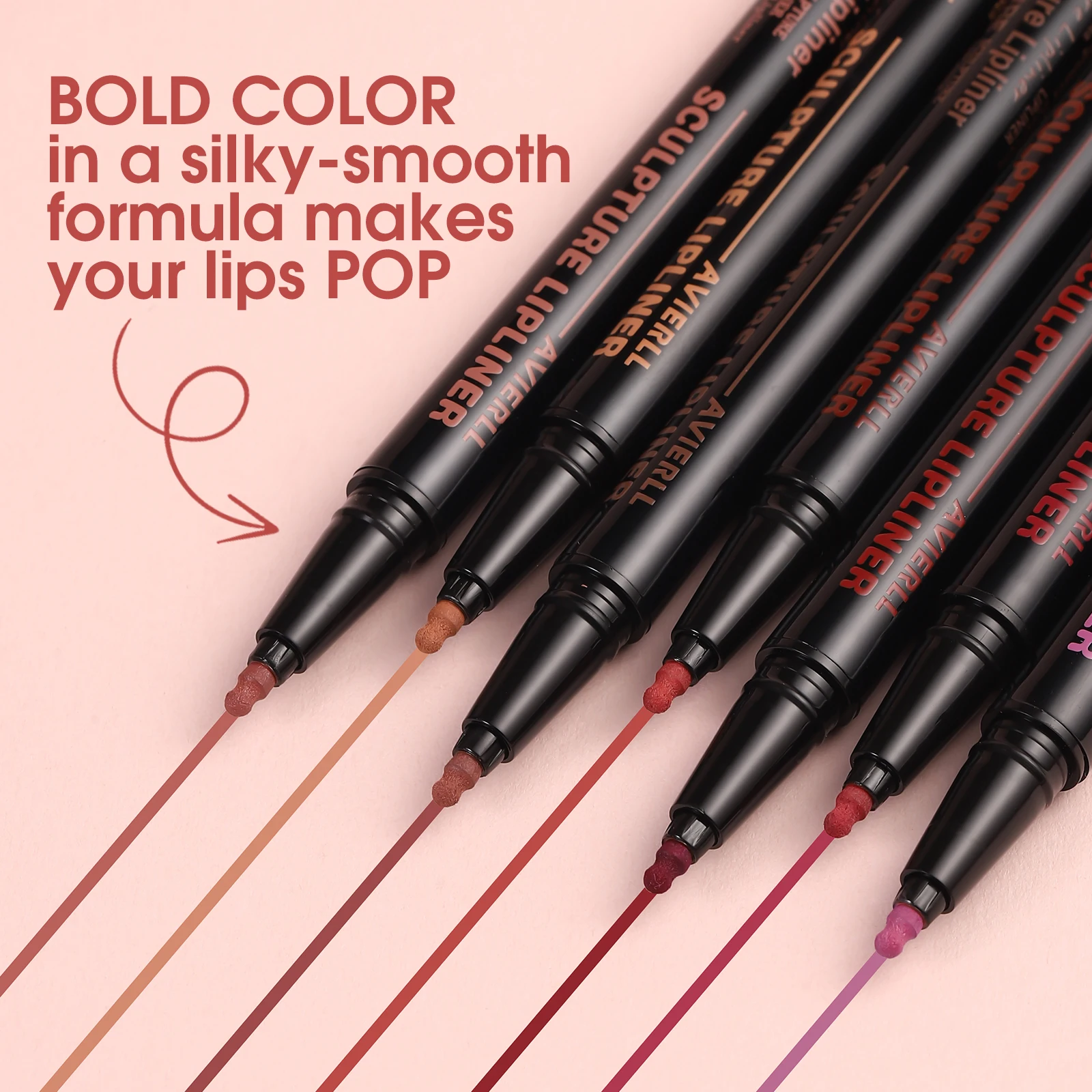 Lápiz delineador de labios mate, 7 colores, lápiz labial líquido resistente al agua de larga duración, delineador de labios, caja de Color, delineador de ojos, lápiz de sombra de ojos, 1 ud.