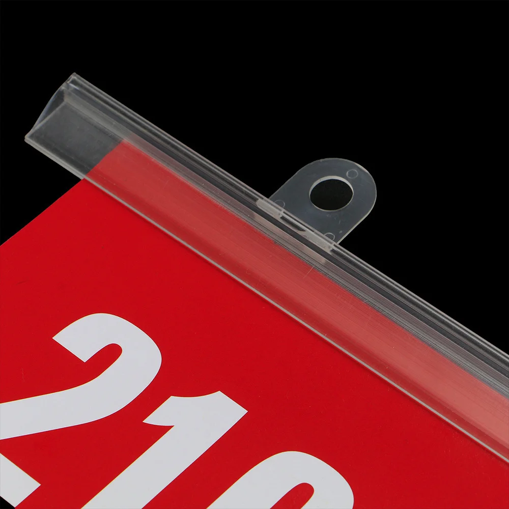 10 stücke 25/30/35/40 Klar Kunststoff Banner Clip Streifen Poster Hängen Snap Schiene Fahnenmast Wand Kalender malerei Aufhänger Stange – Detail 14
