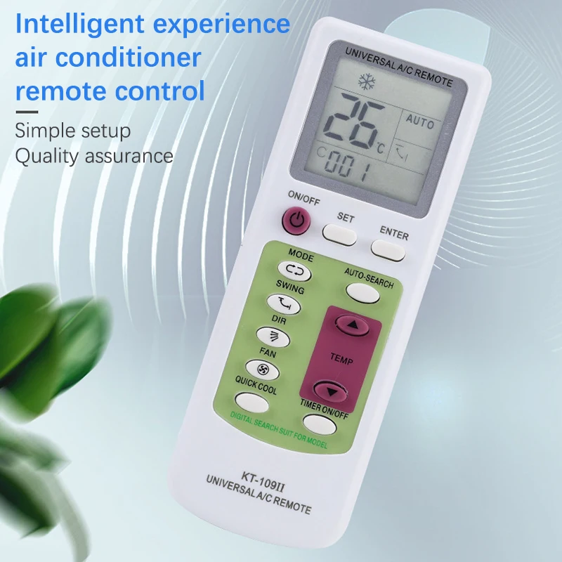 Nuovo KT109II Telecomando universale per condizionatore d'aria Display LCD sostitutivo Accessori per condizionatore d'aria con telecomando