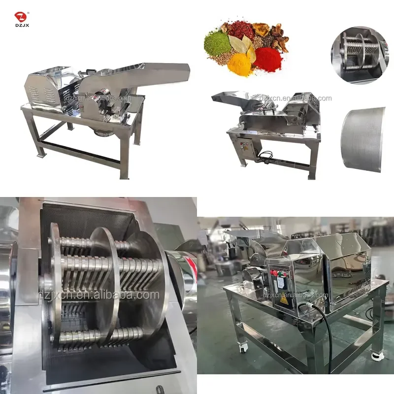 High Capacity Efficient Turmeric Leaf Crusher Grinding Machine Spices Industry Grinder Herb Pulverizer Equipment
