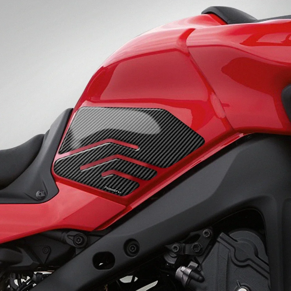 

Motorcycle Carbon Side Tank Pad Protection Grip For Yamaha TRACER 9 2021-2024 Protection Carbon-look Sticke
