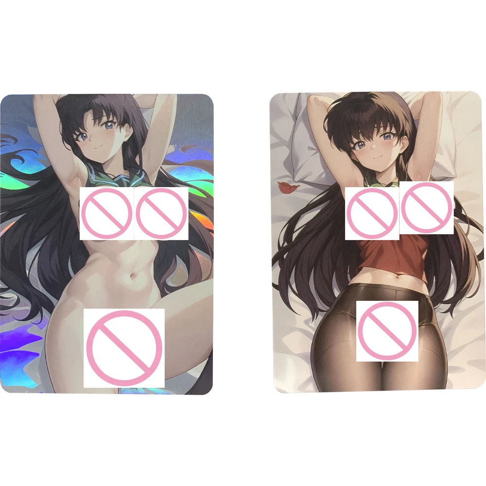 

Sexy Girl Nude Card Higurashi Kagome Anime Collection Card Refractive Colorful Flash Large Chest Anime Peripheral Otaku Gifts