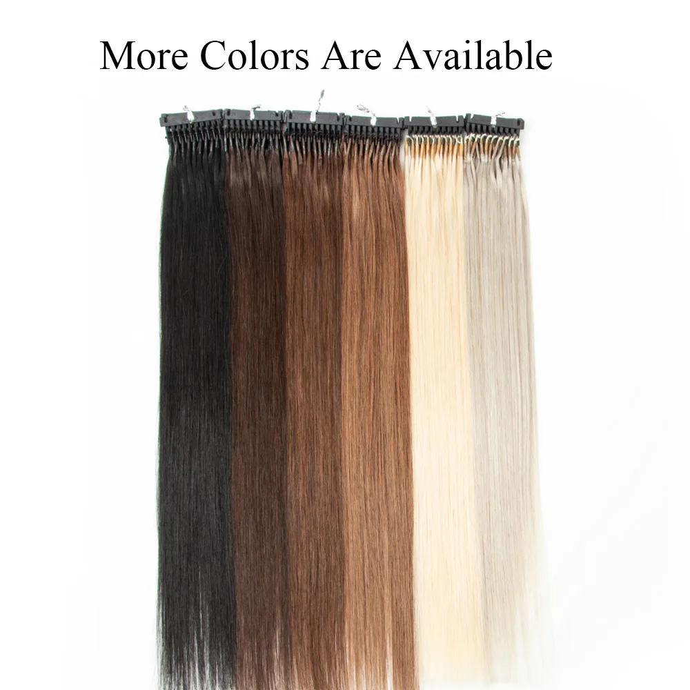 6D-1 Przedłużanie włosów do salonu DIY 6D-1 Generacja 100% doczepy z ludzkich włosów Mikro koraliki Blond 60 #   0.g/Strand Virgin Remy Hair — zdjęcie 6