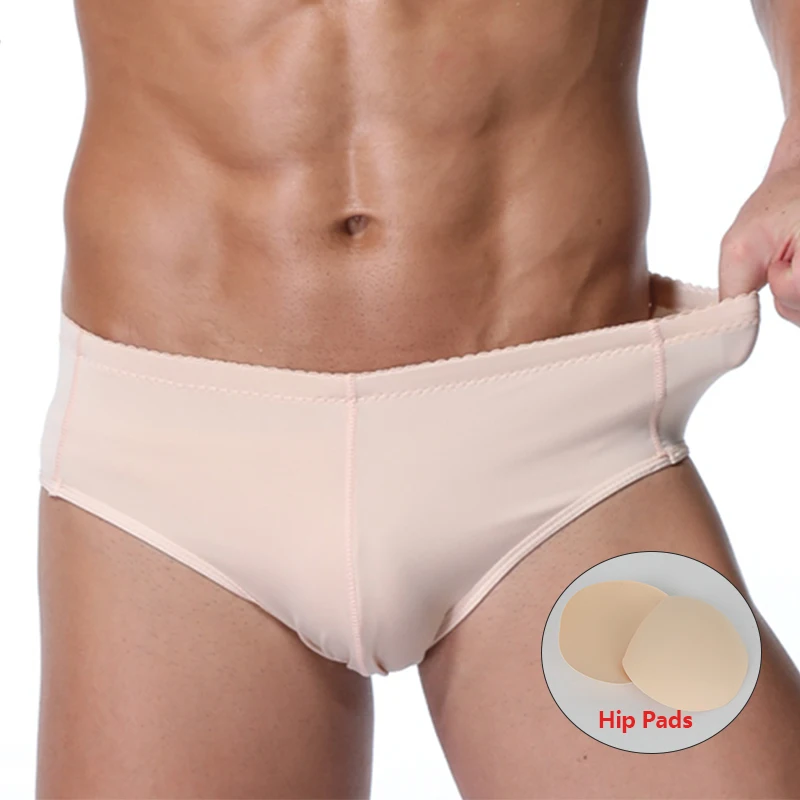MISSMOLY Mens Padded Underwear Butt Enhancer Shapewear Butt Lifter Boxers with Detachable Pads