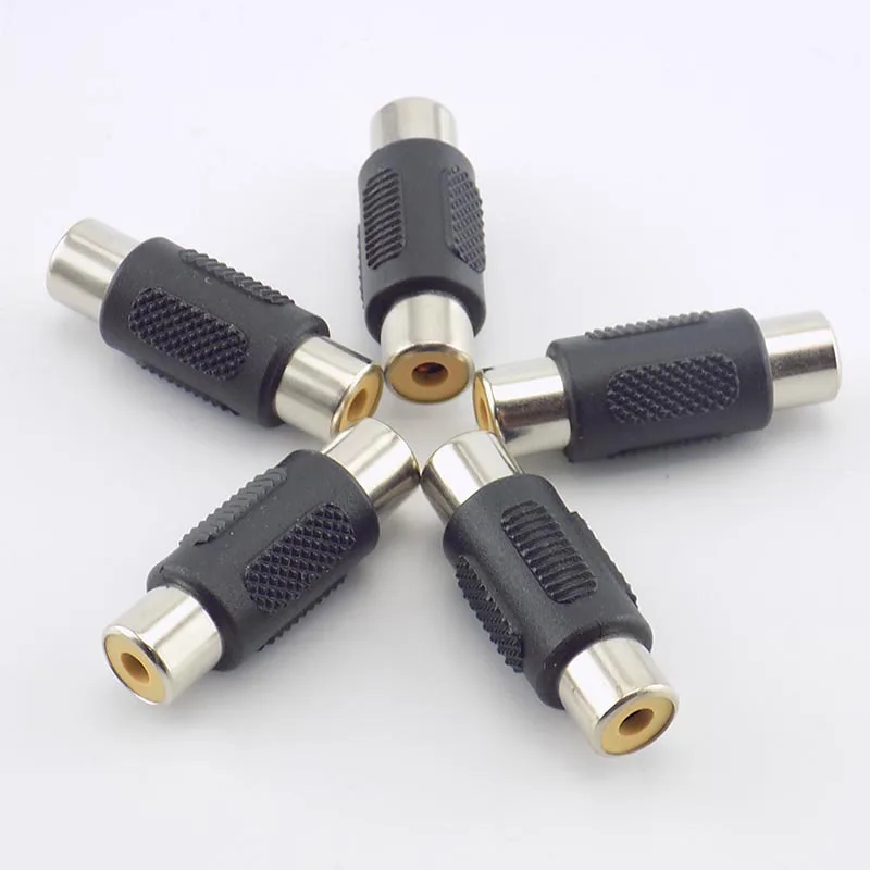 2/5Pcs CCTV RCA Female to RCA Female Coupler Connectors Audio Video Av Cable Jack Plug Adapter Plug For Cctv Camera System G3