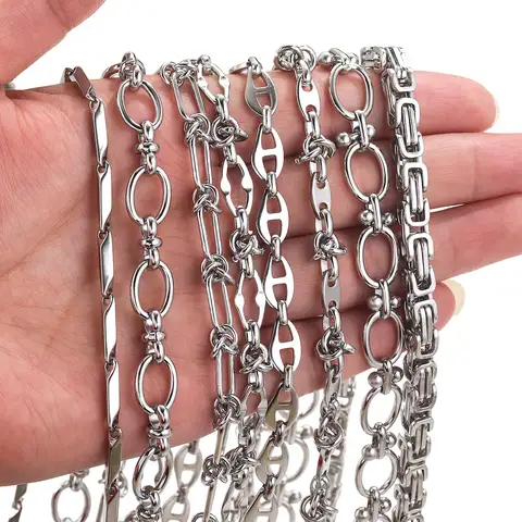 1 meter Stainless Steel Big Chains For Needlework Handmade Thick Big Chain DIY Jewelry Making Bracelet Necklace Jewelry Chain