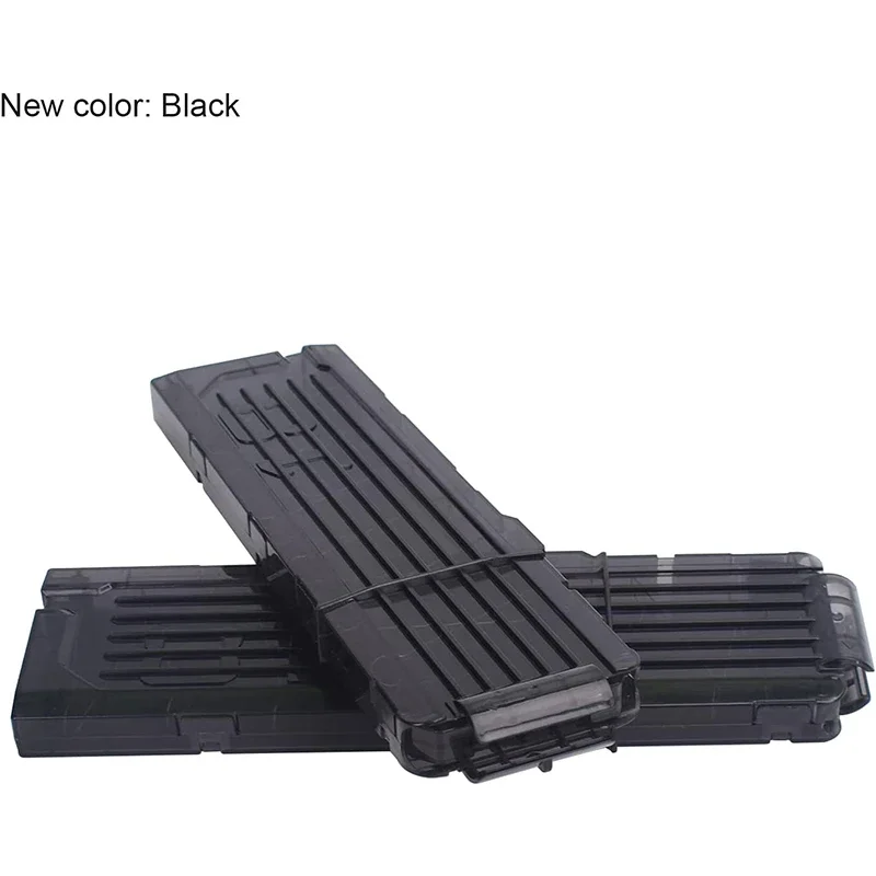 Clips para dardos suaves de 1/4 Uds., Clips de recarga rápida de 18 dardos, Clips para revistas para pistola de dardos de juguete Nerf (negro)