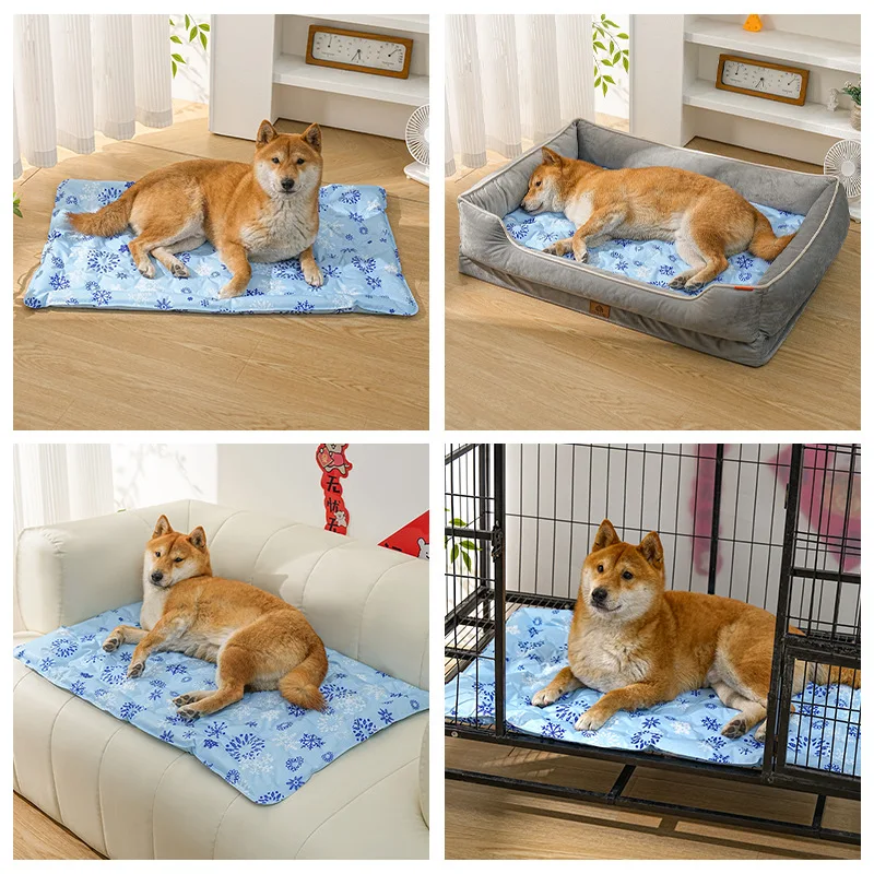 Alfombra refrescante para perros, almohadilla autorefrigerante para mascotas, cama para gatos, para perros pequeños, medianos y grandes, alfombra para jaula de perros, mantiene a tu mascota fresca.