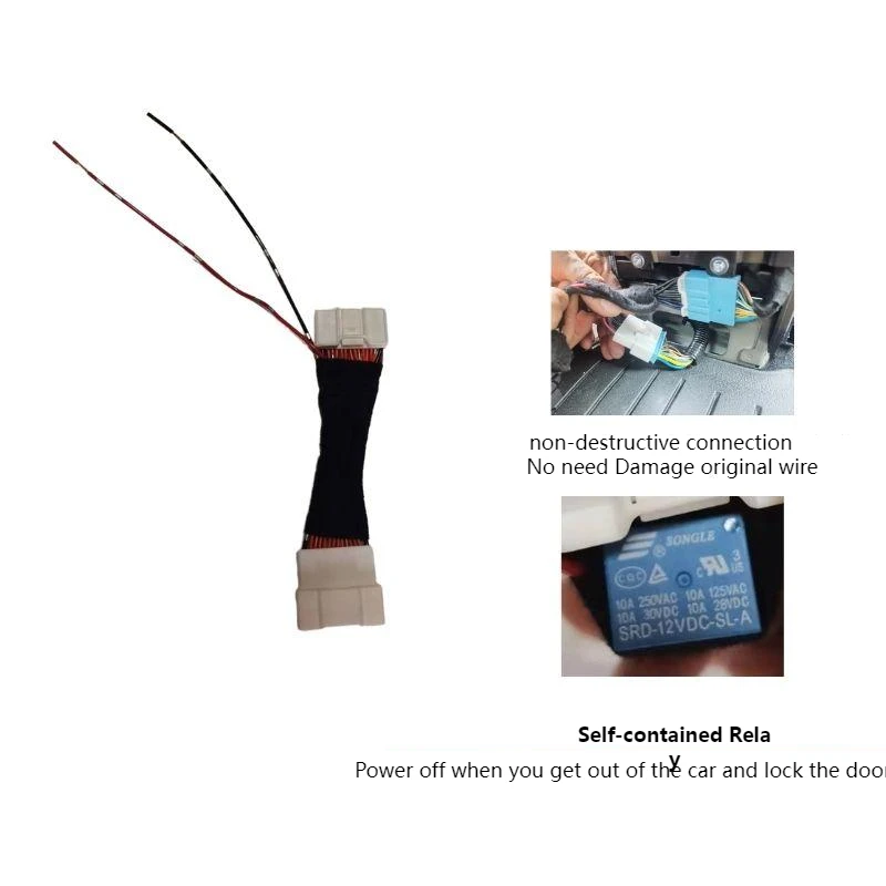 Tesla retrofit Non destructive cable for power supply With relay transformer Tesla Model 3 Model y Power supply wire harnes image 4