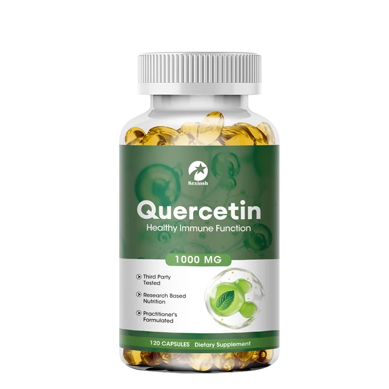 

Quercetin 1000mg Supplement Softgel Immune Support Supplements For Respiratory, Cellular Health & Seasonal Allergies