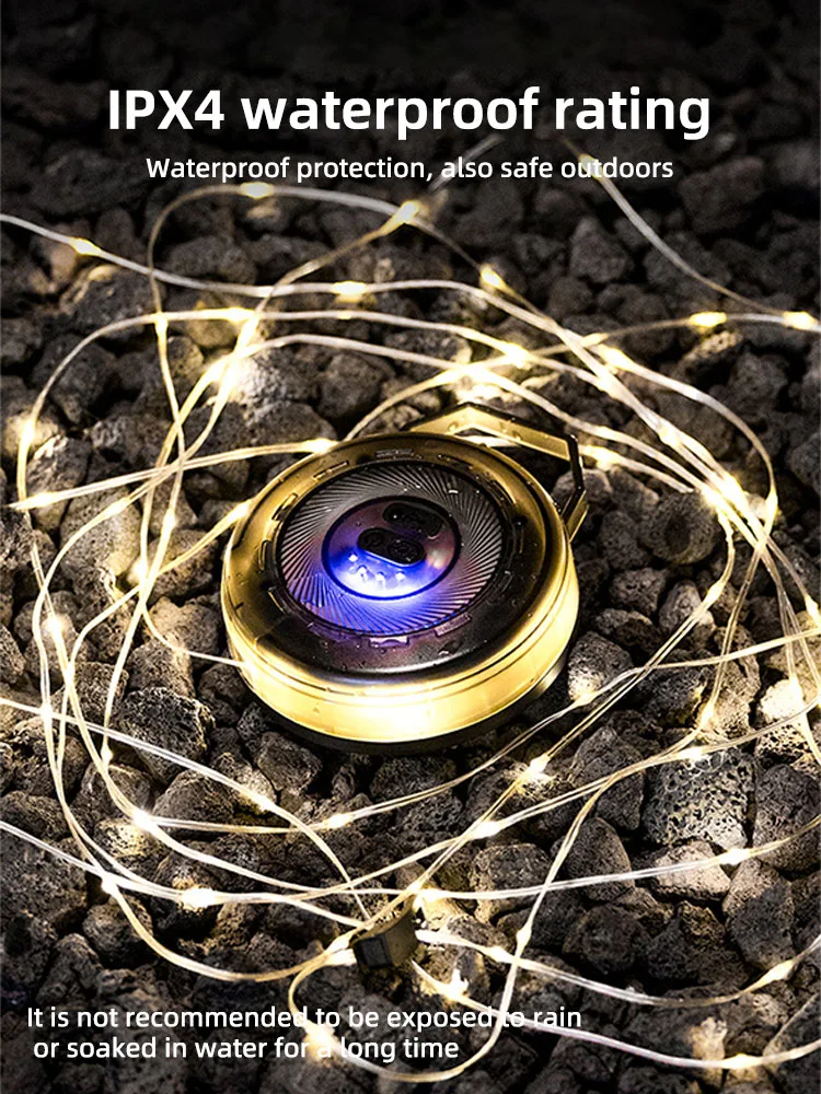 Blackdog Outdoor Maßband Umgebungslicht String Baldachin Lichtleiste LED Outdoor Zelt Licht Handkurbel Aufbewahrung – Detail 4