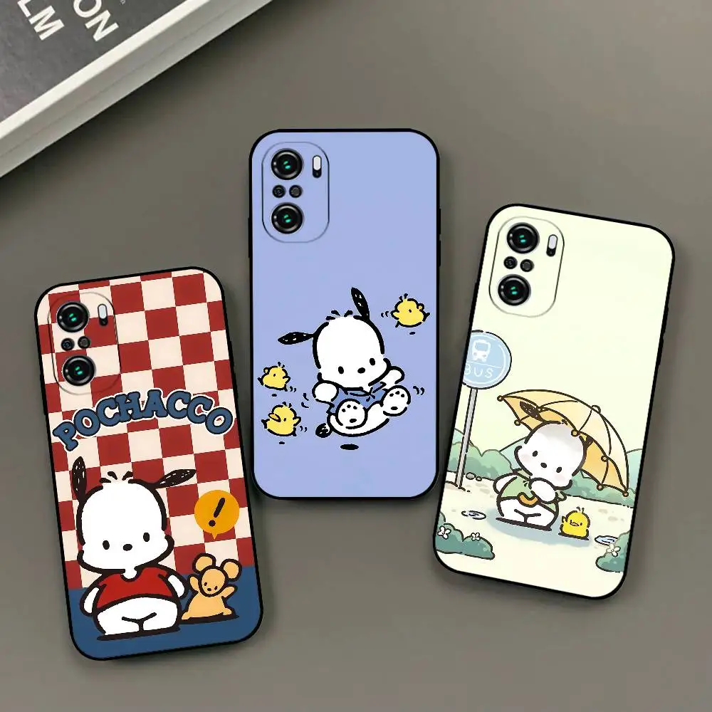 

Q-PochaccoS Phone Case Black Phone Case For Xiaomi 11 12 Redmi Note 11 5G 8T 9A 9 10T Note8Pro Note9 12S Ultra