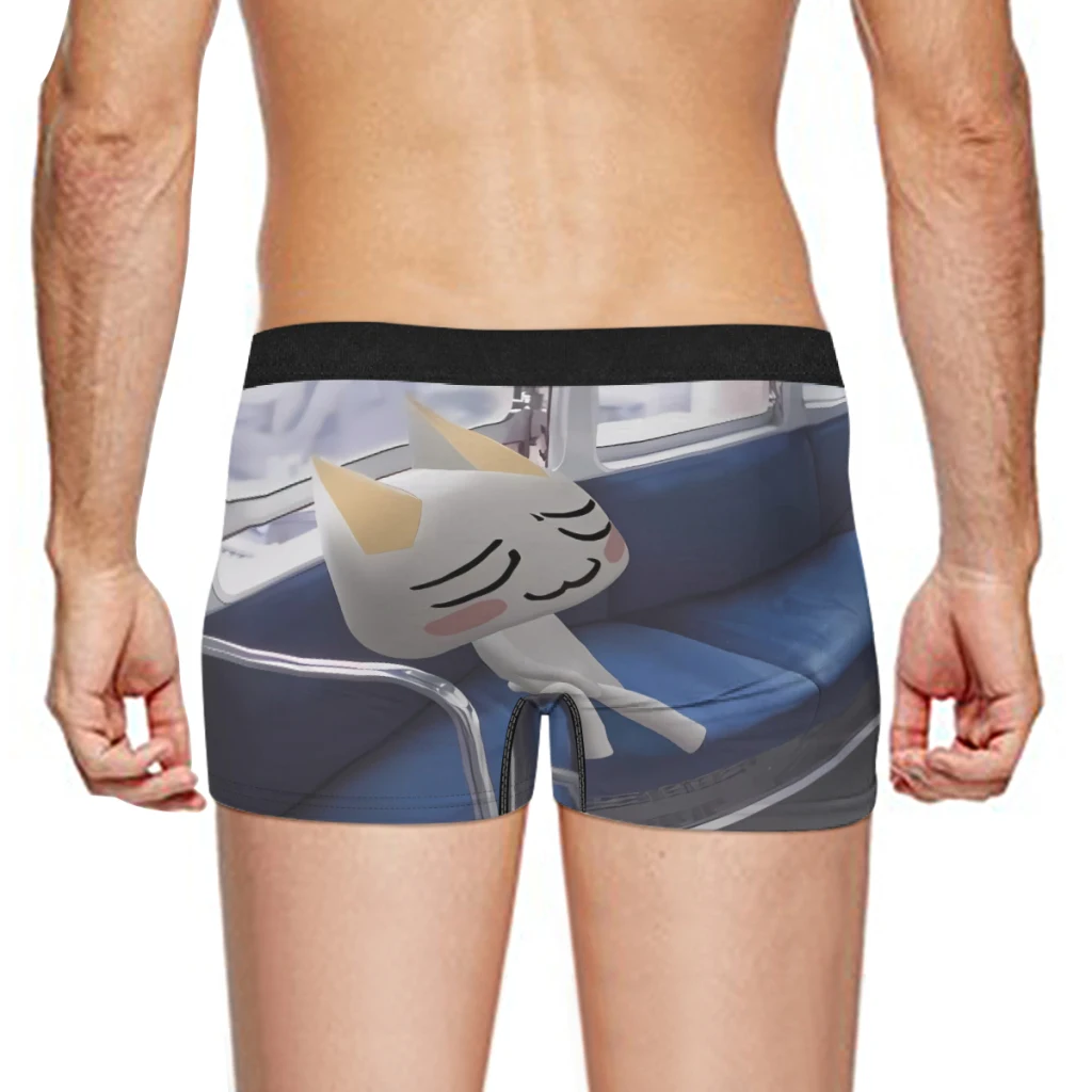 Inoue Toro Cute Cat Breathable milk Silk Boyshorts Elastic Men's Underwear 3D Boxer Shorts Boxer Briefs