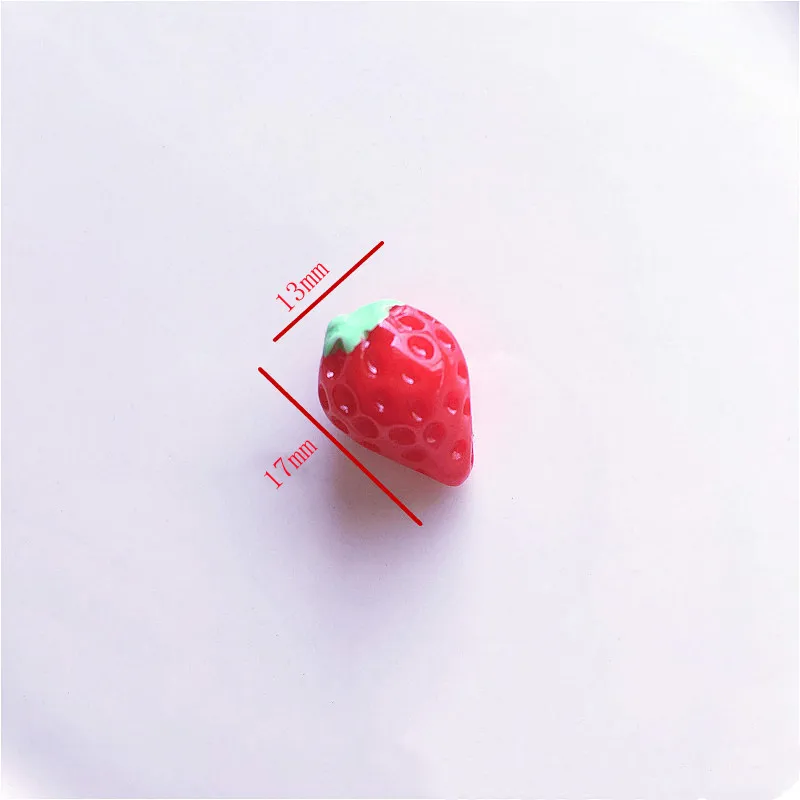 10pcs DIY Resin Charms Slime Supplies Additions Decor For Slime All Filler Cute Strawberry Phone Case Accessories Craft Ornament