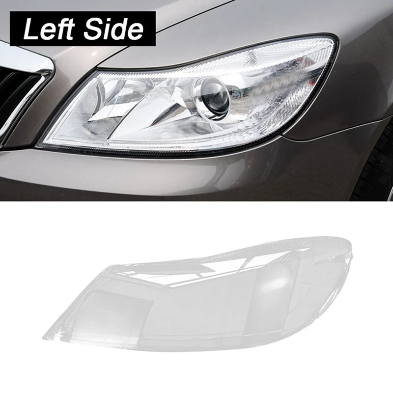 3X For Skoda Octavia 2010-2014 Car Front Left Side Headlight Clear Lens Cover Head Light Lamp Lampshade Shell