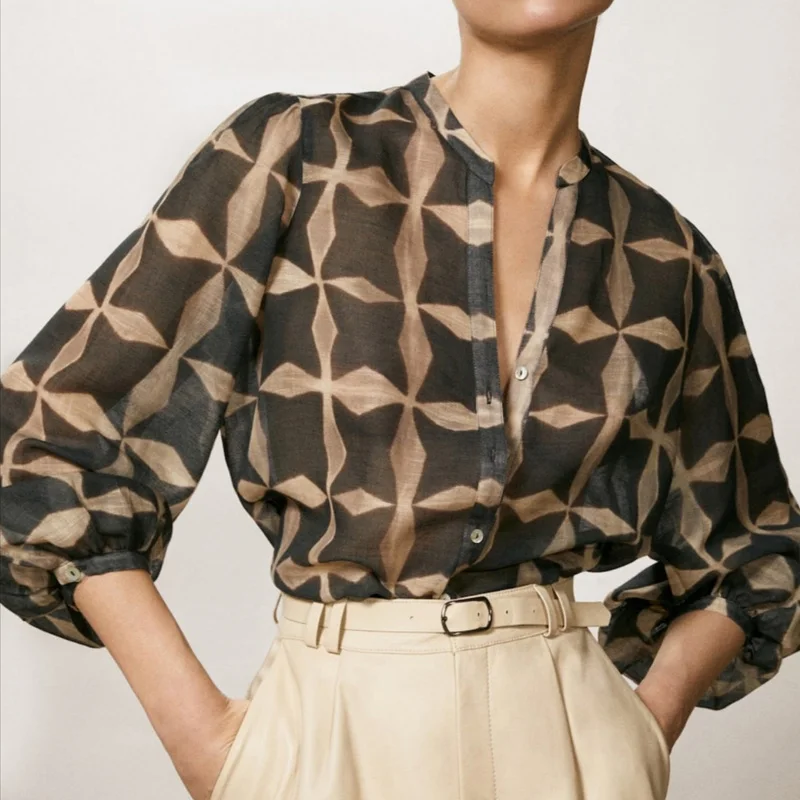 

Летняя тонкая хлопковая блузка для женщин, дышащая легкая женская блузка, удобный женский модный топ из мягкого хлопка