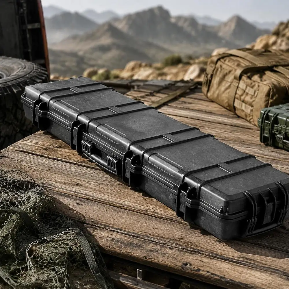 Étui rigide de protection à 3 couches pour fusil, avec serrure, à roulettes, pour armes de 127 cm, utilisation durable à la maison ou en voyage