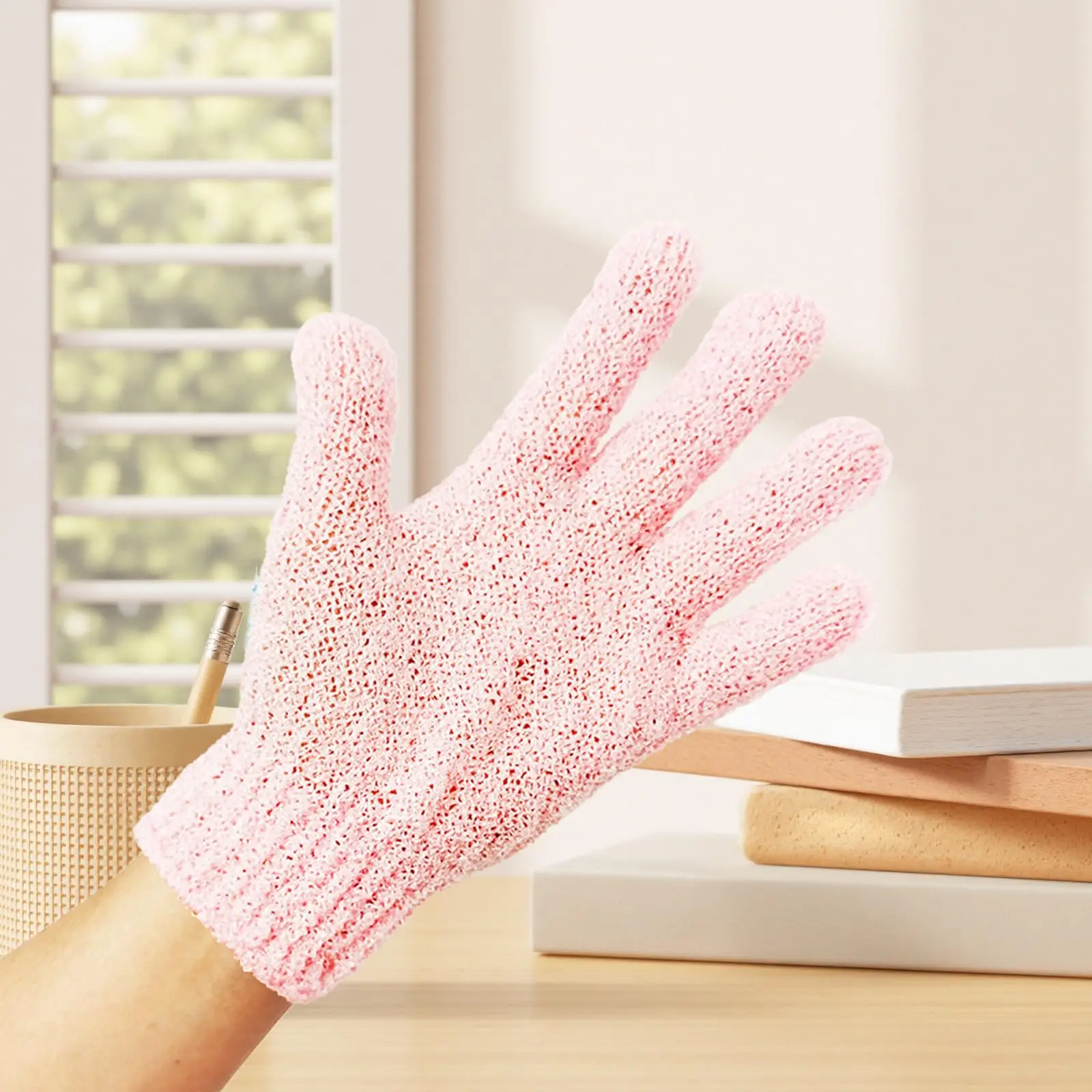 

4 Pack Bath Gloves - Exfoliating Wash Gloves for Daily Deep Cleansing - Soft Body Scrubber for Women Men