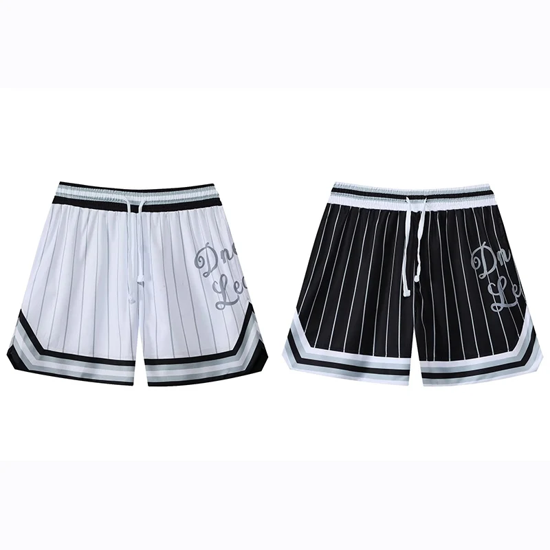 Men Shorts Elastic Breathable Sport Running Shorts Outdoor Training Fitness Short American Loose Basketball Knee Short Shorts