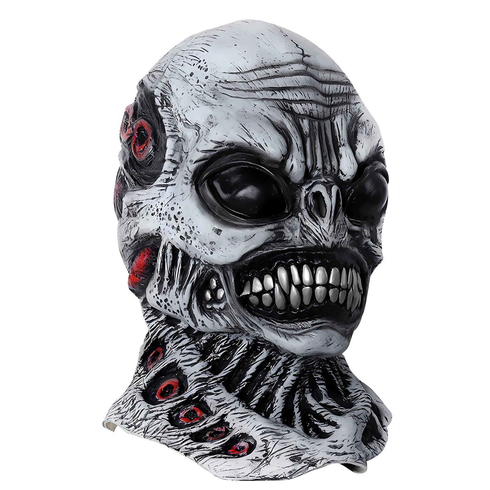 Eng Buitenaardse Monster Volledig Masker Latex Kostuum Volwassen Halloween Horror Masker Voor Mannen Vrouwen