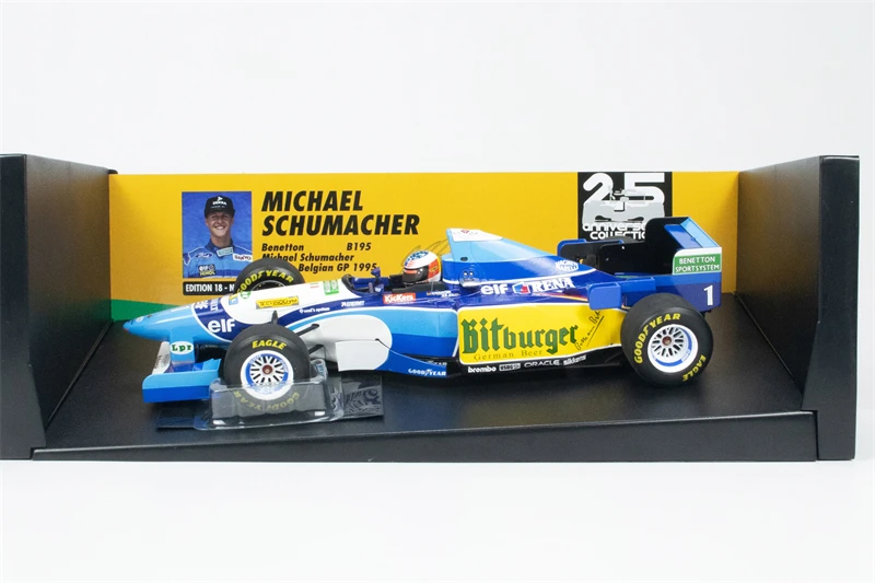 MINICHAMPS 1:18 BENETTON B195 - #1 MICHAEL SCHUMACHER - WINNER BELGIAN GP 1995 Diecast Model Car