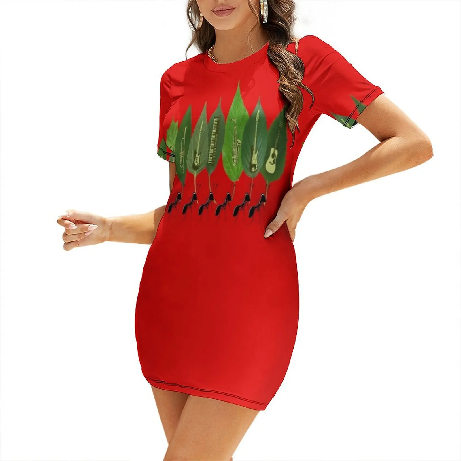 Ants Marching Short Sleeved Dress dresses ladies 2024 summer evening dress women clothes for woman