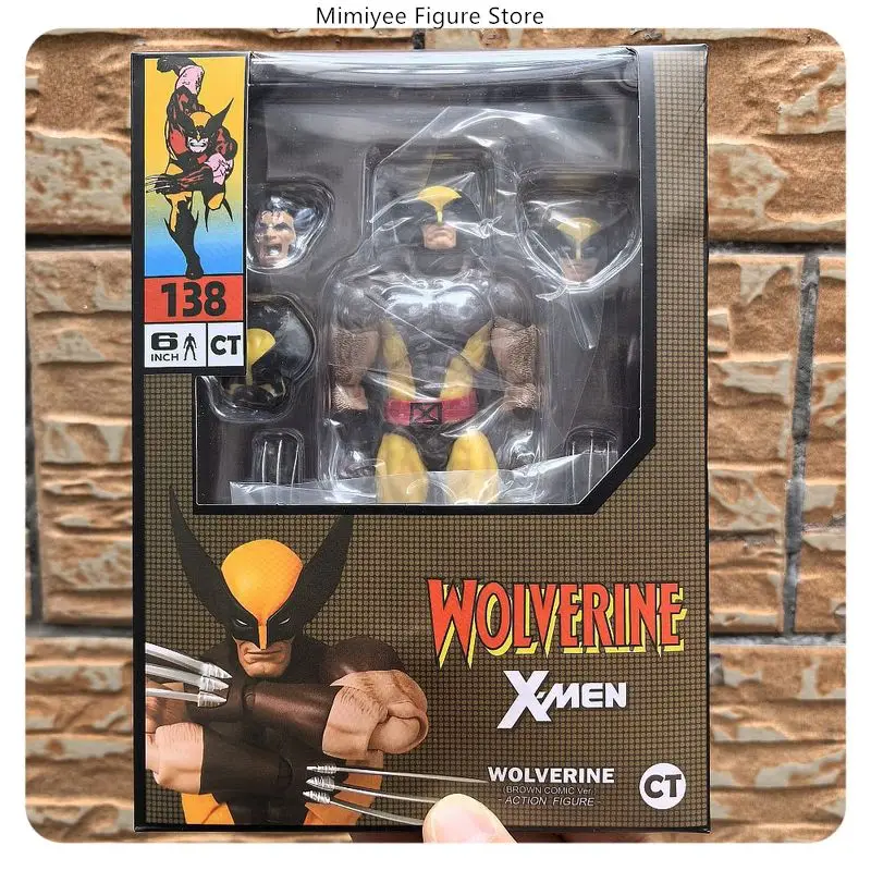 

16 см Marvel Росомаха MAFEX138 желтый наряд воина шарнирный шарнир ПВХ фигурка статуя украшение для рабочего стола подарок ​