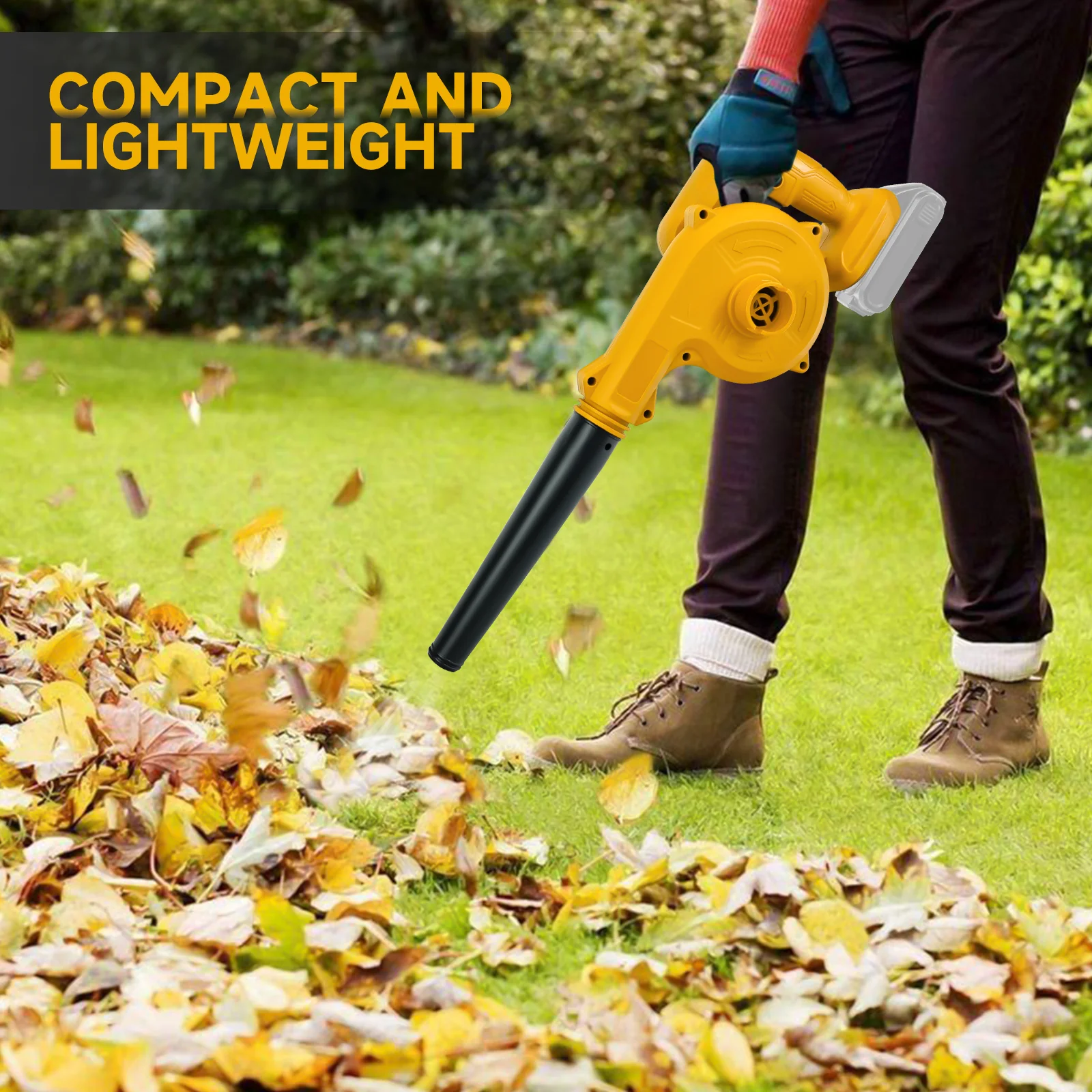 Elektrische luchtblazer Draadloze bladblazer 2-in-1 handgreepblazer en stofzuiger Elektrisch gereedschap voor Dewalt 20V batterij (geen batterij)