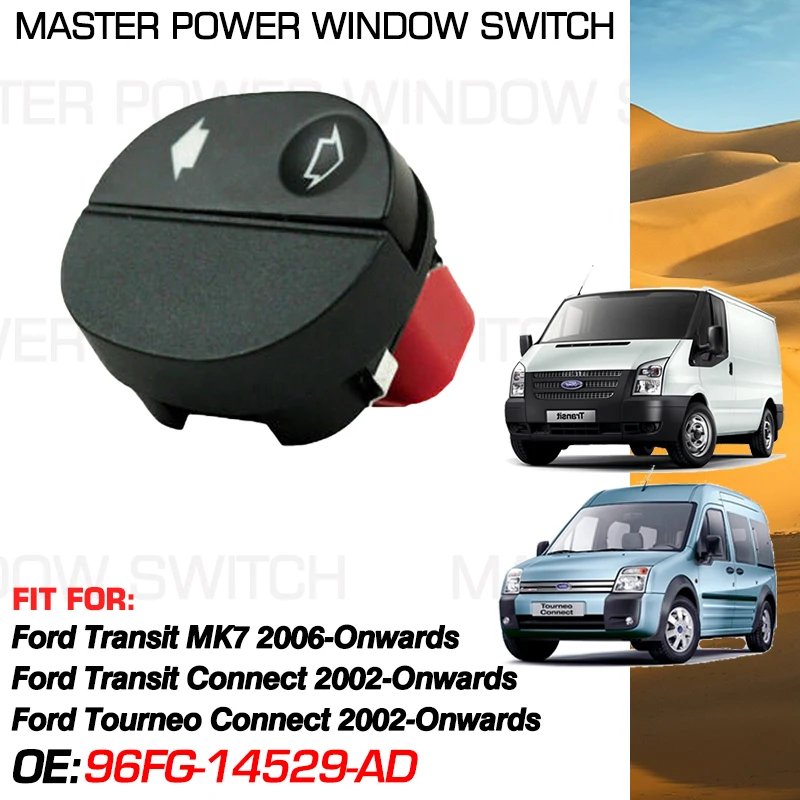 96FG-14529-AD Master Car Window Lifter Control Switch 7 Pins For Ford Transit MK7 Ford Transit Connect Ford Tourneo Connect