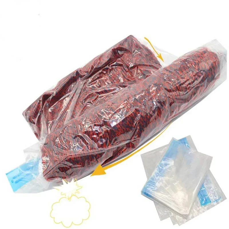 Travel Vacuum Storage Bags, Space Saver Bags Compression for Comforters and Blankets, Sealer Clothes Storage, Hand Pump Included
