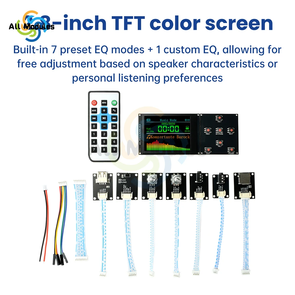 

2.8 Inch TFT Display Lossless Audio Decoder Module - Digital Music Player Board with I2S Output for Hi-Fi DAC