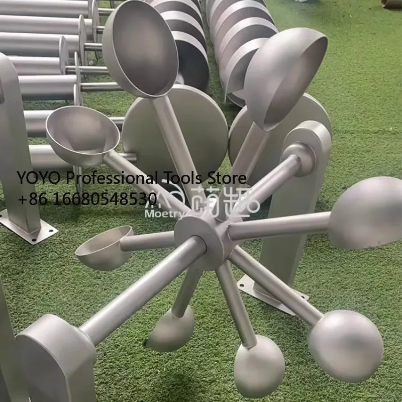 

e7wMoetry Stainless Steel Scoop Waterwheel Educational Rotating Water Wheel Play Equipment for School or Park for Residential Us