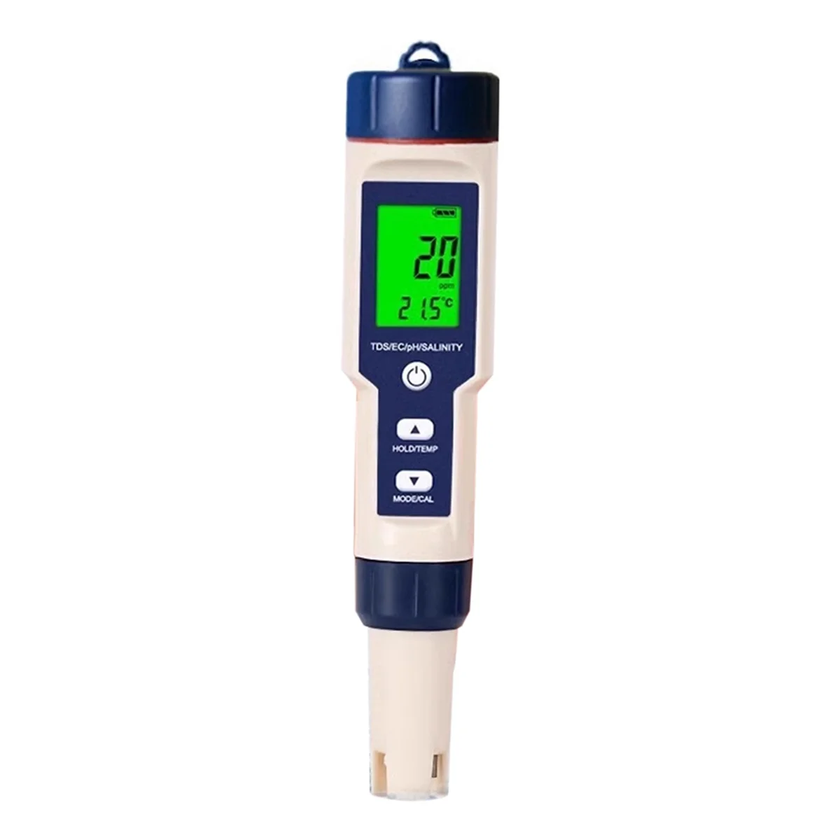 5 in 1 EC TDS Salinity Temperature PH Meter Water Quality Tester for Food Beverages Salt Content Aquarium Seawater ATC