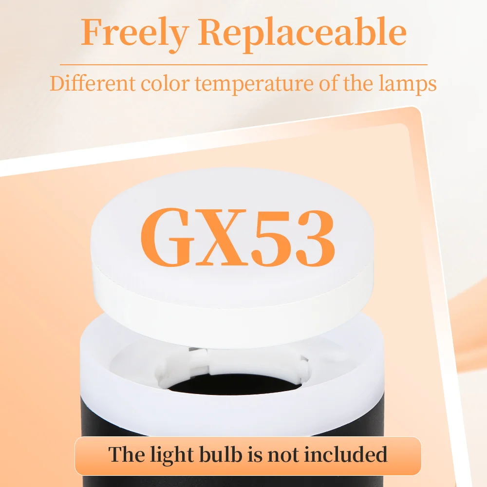 Downlight 220V GX53 Multi-head Ceiling Lamp Replaceable Bulb Home Shop Decor Spotlight 3 Color Change Ceiling Fixtures Lighting