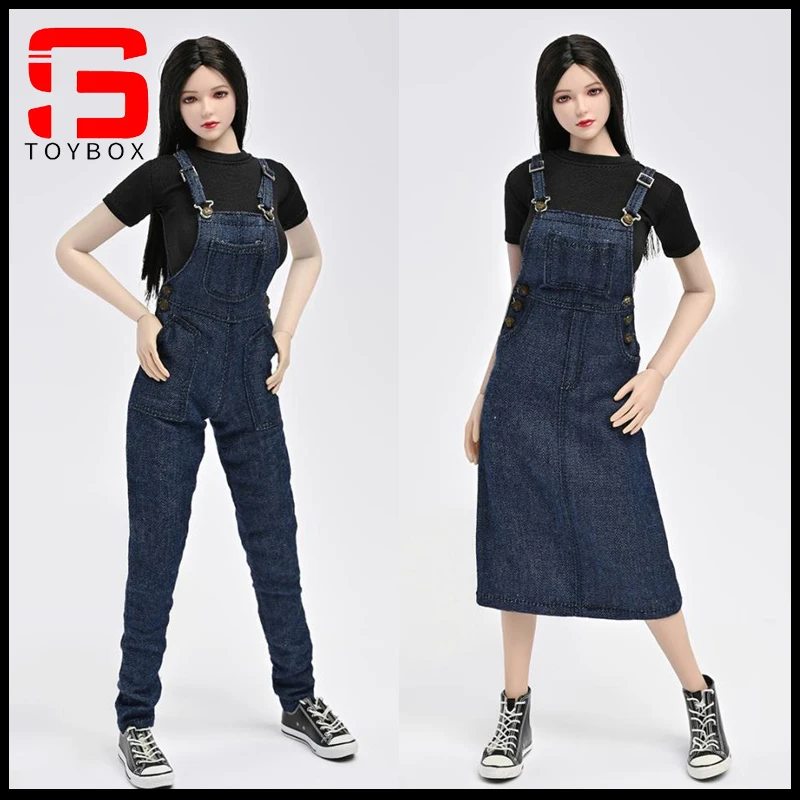 ZYTOYS ZY5054 ZY5055 1/6 mono vaquero/falda larga conjunto de camiseta modelo de ropa apto para muñecas de cuerpo de figura de acción de soldado femenino de 12 pulgadas
