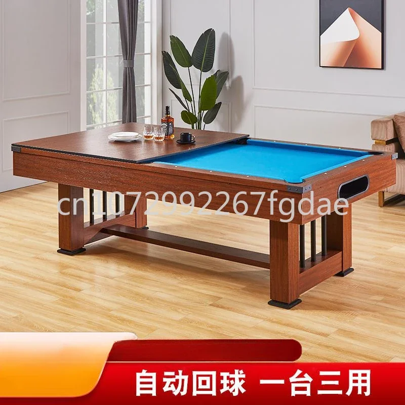 Marble Standard Adult Family American Black Eight Billiards Table 2-in-1 Table Tennis