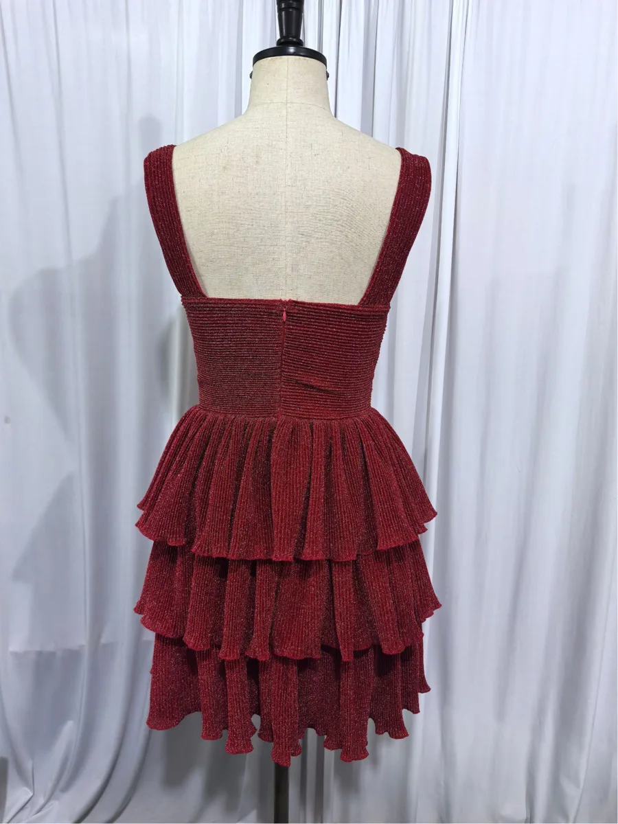 Abito corto a sirena Abito corto elegante da donna con fasciatura ritagliata senza maniche Halter a vita alta Mini abito a trapezio Moda HBJ8