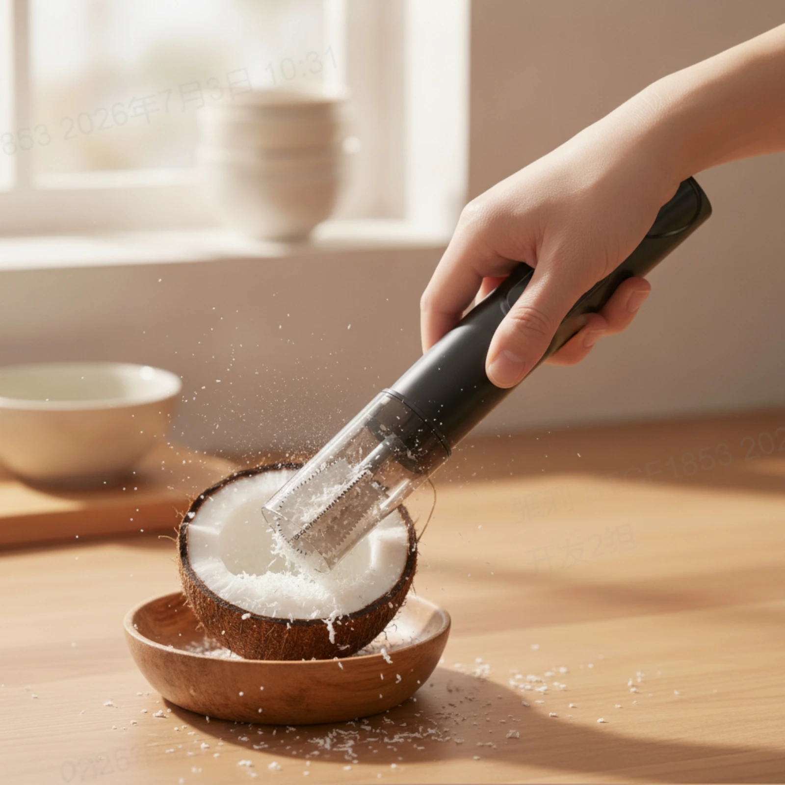 Electric Coconut Grater Rechargeable Electric Coconut Shredder Kitchen Tool Cordless Ergonomic for Home Cooks