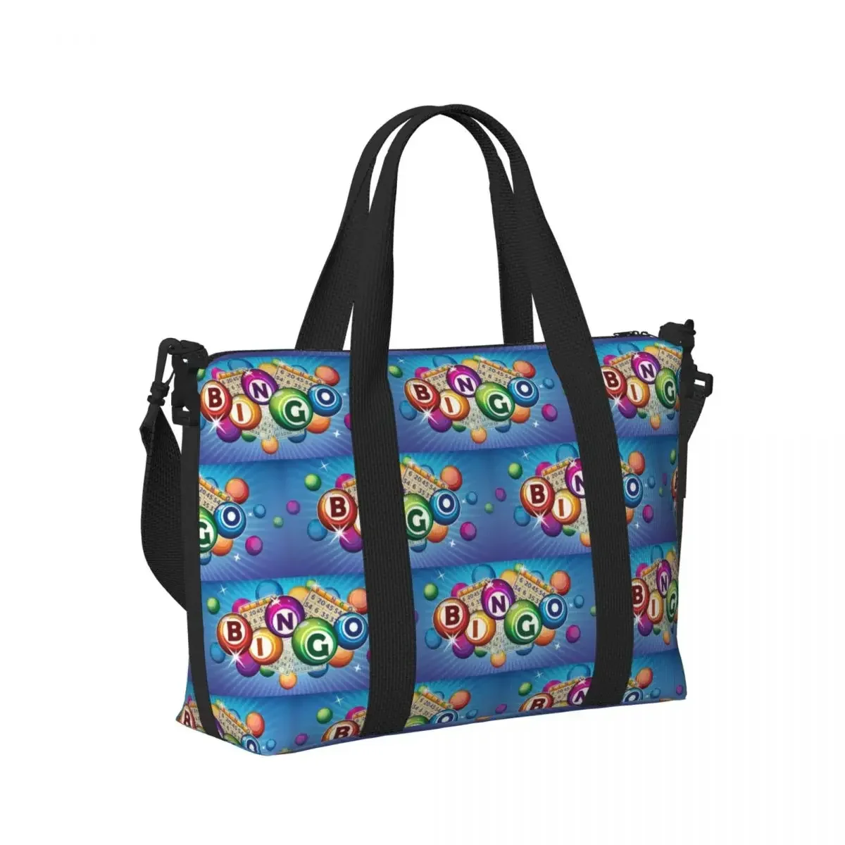 

Funny Bingo Game Beach Travel Bag Large Capacity Tote Bags for Gym Yoga Women Shopping Duffle Shoulder Bag