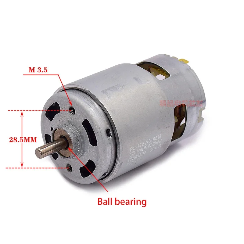 MABUCHI RS-775WC-8514 Motor DC 12V 14.4V 18V 19.2V High Speed Large Torque Front Ball Bearing for Cordless Drill Screwdriver