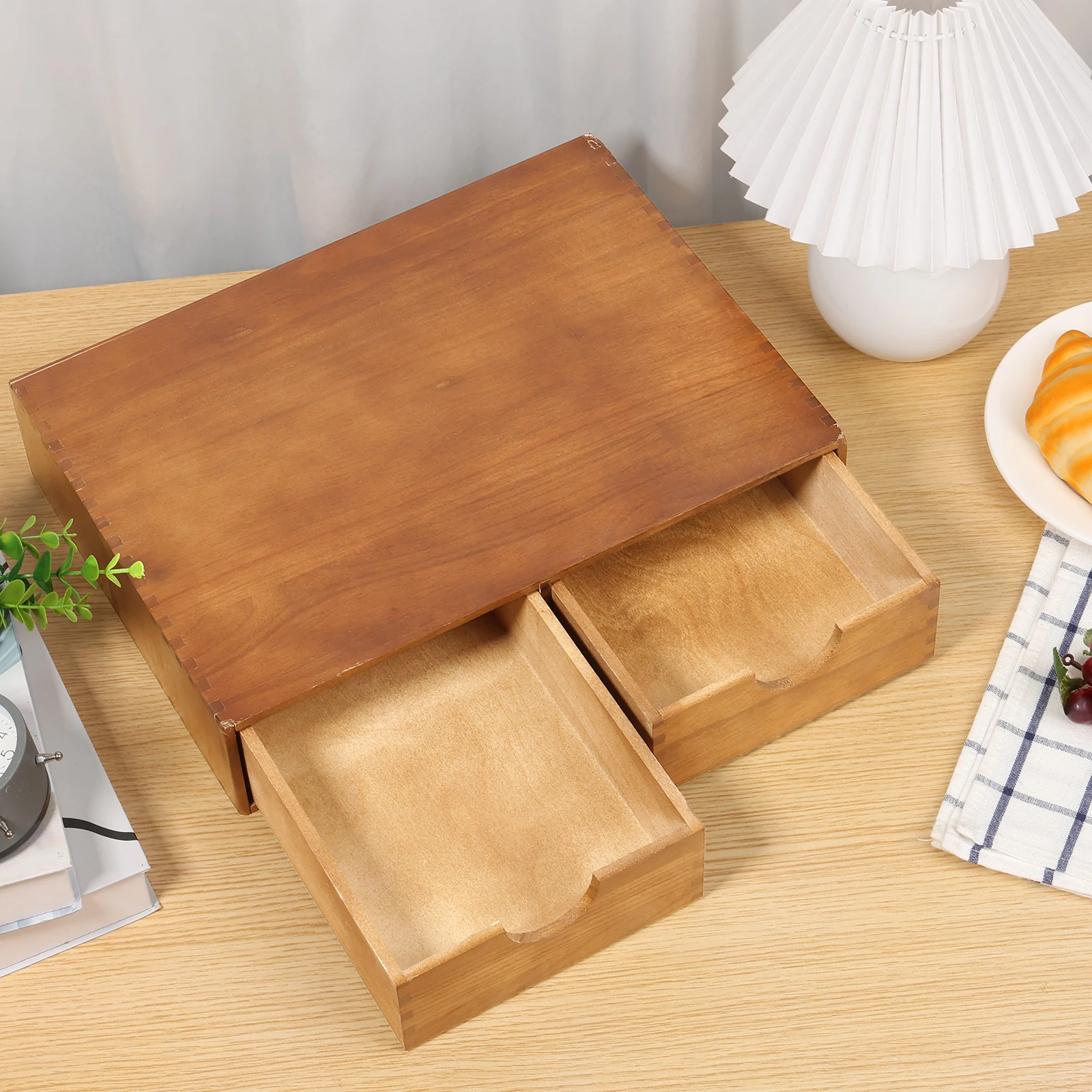 

Coffee Pod Storage Holder Wooden Coffee Pod Organizer Space Saving Tea Bag Storage Box Desk Organizer Drawers for Kitchen