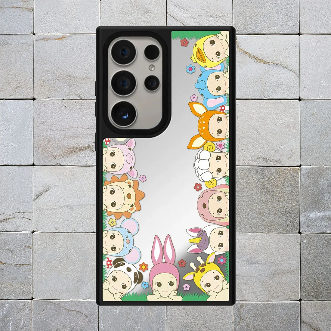 

Cartoon Angel Mirror Surface Magnetic Acrylic Case for Samsung Galaxy S23 S24 S25 Ultra S25+ Plus Protective Shell