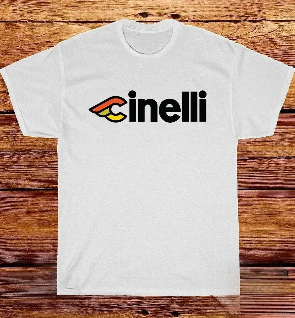 

2025 Summer New Cinelli Bikes Bicycles Logo Men's Funny T-shirt Printed Cotton Round Neck T-shirt for Men and Women